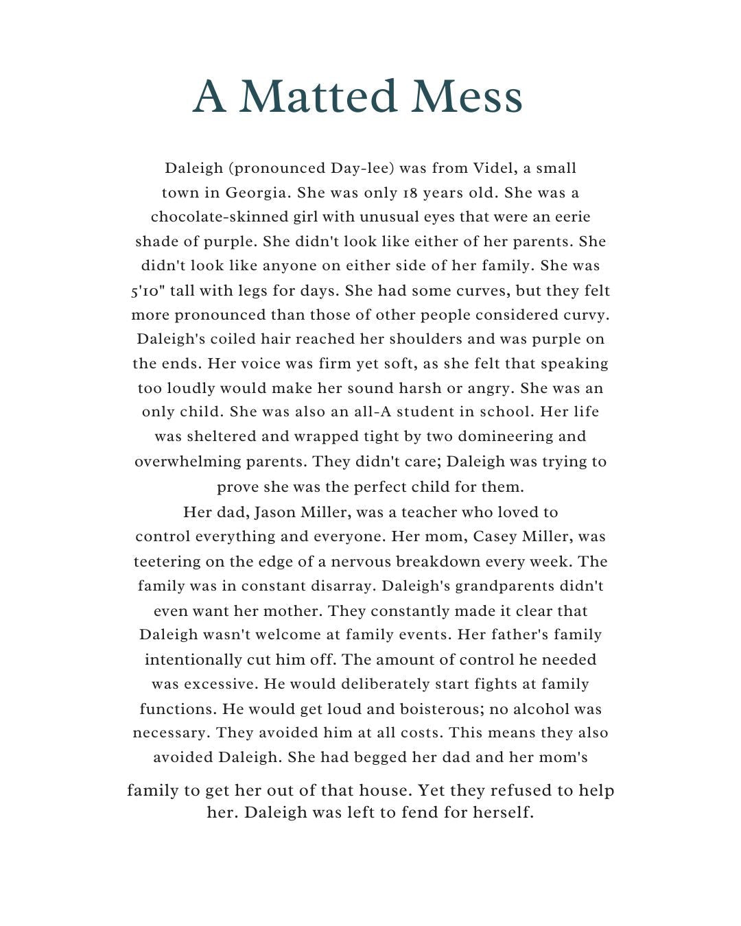 Perfect Humans Project: Daleigh (Perfect Humans Saga Book 1 Paperback) - Ms Candi Girl LLC